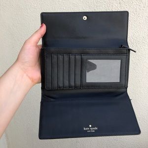 kate spade all black wallet